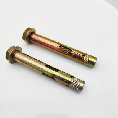 Ancoraggio a manicotto con dado flangiato esagonale in zinco giallo in acciaio al carbonio M10x97