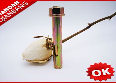 Bulloni d'ancoraggio gialli della manica della testa esagonale dello zinco con l'hardware M8-M24 del dado della flangia