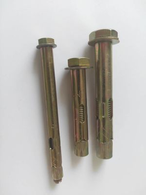 Zinco giallo del acciaio al carbonio dei bulloni d'ancoraggio della manica dei fermi 1/4 M24