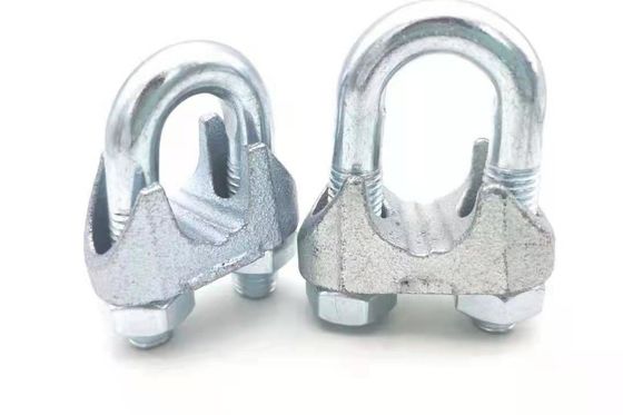Din741 Clip per corde metalliche ferro fuso con bullone U zinco 6 mm