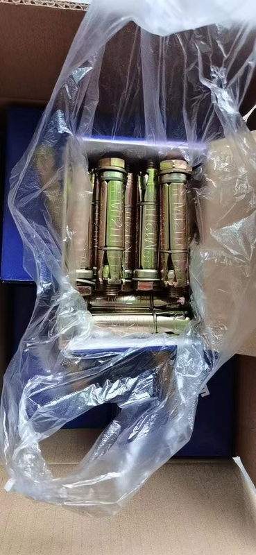 Fissazione bulloni di ancoraggio con tre o quattro pcs Loose bullone scudo Ancoraggio giallo zinco Placcata muro fissare bulloni
